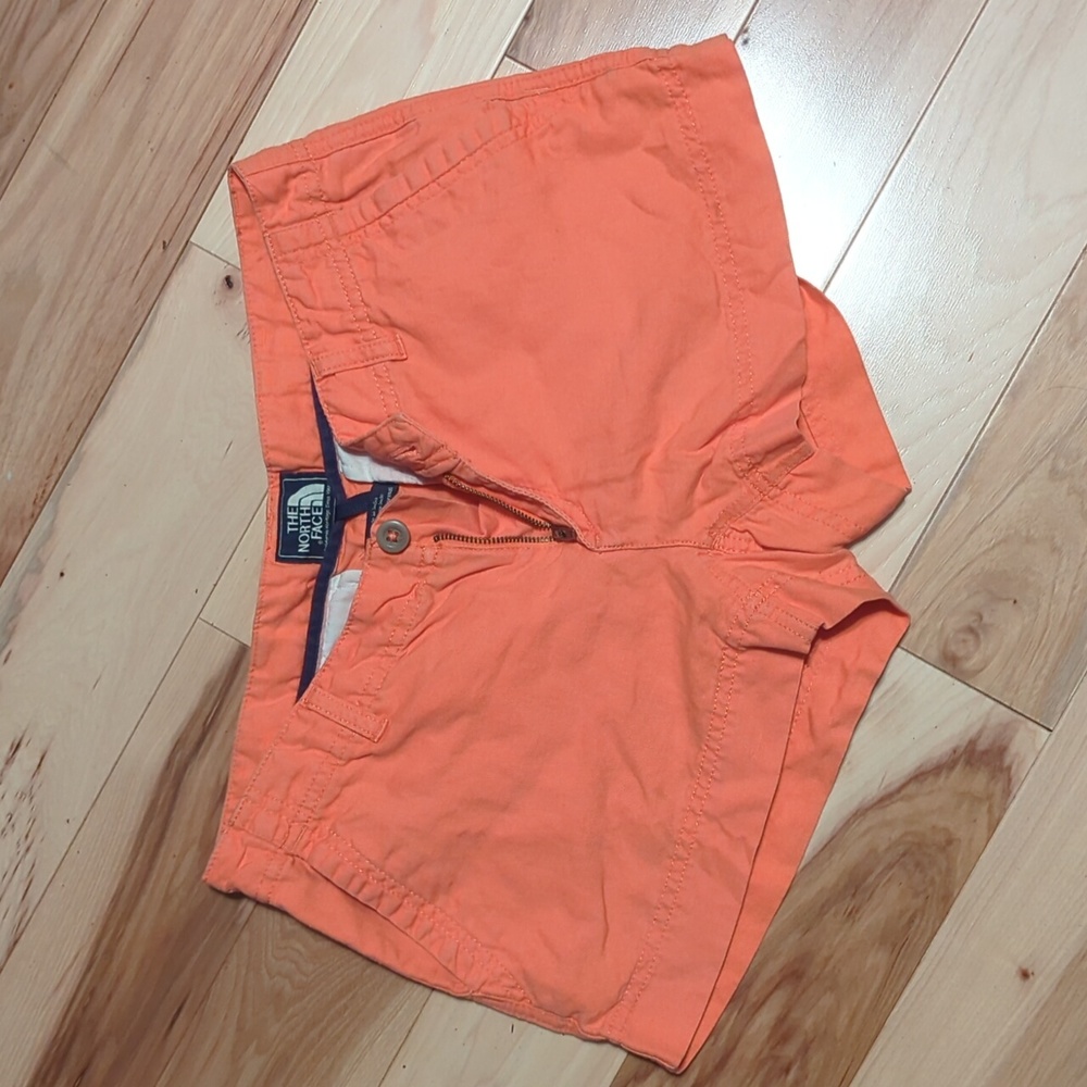 Salmon pink north face shorts